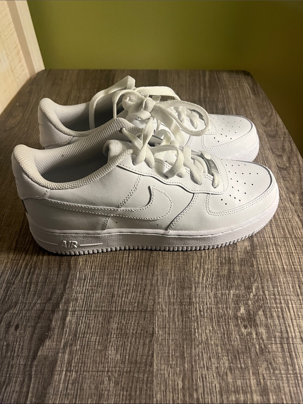 Nike Kids White Low-Top Air Force Style Sneakers